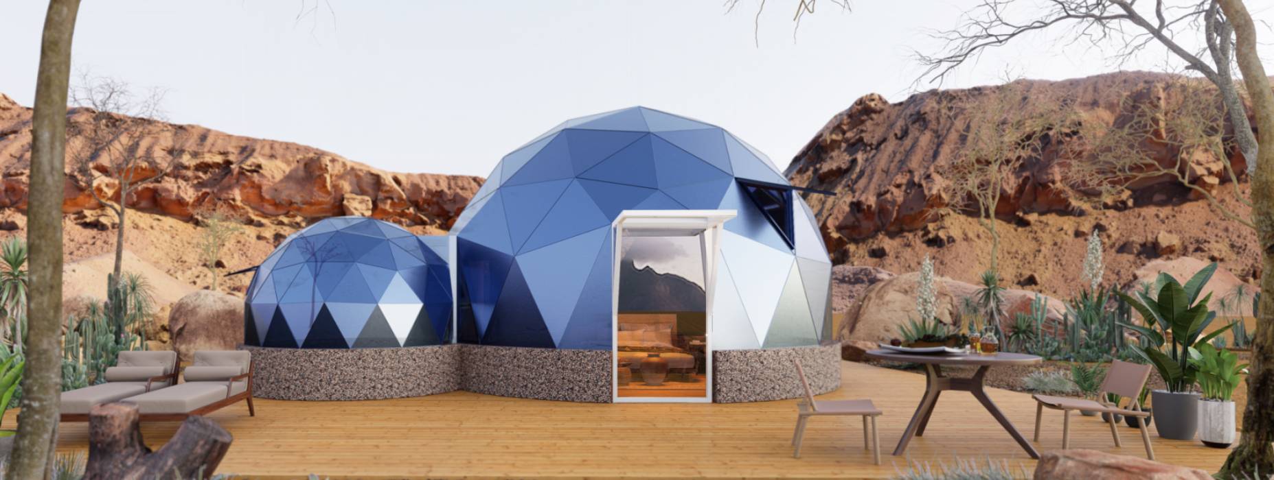 交口县球形智能光伏玻璃星空房